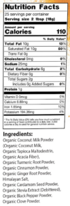 Golden Milk Nutrition Facts