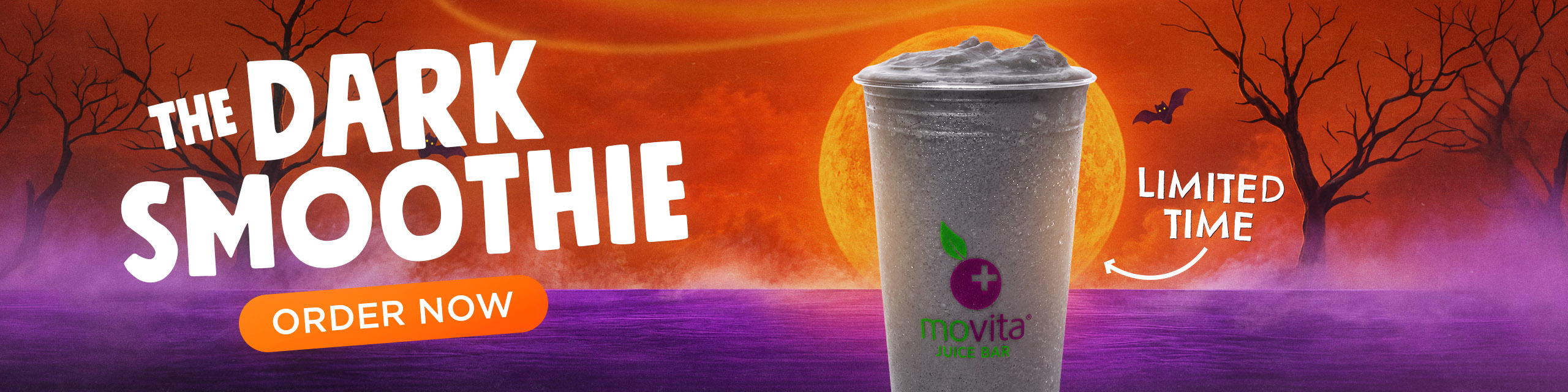 Dark Smoothie in Halloween background