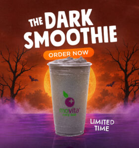 Dark Smoothie in Halloween background